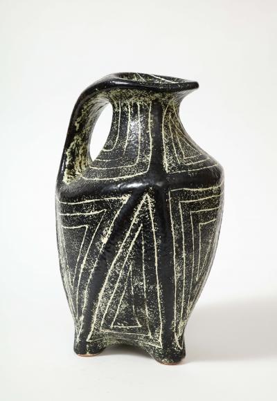 Glazed Ceramic Floor Vase Hungary c 1970