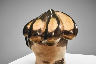 Glazed Ceramic Head Sculpture by Roy Terbeek The Netherlands 1994