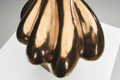 Glazed Ceramic Head Sculpture by Roy Terbeek The Netherlands 1994