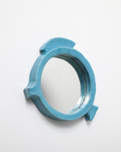 Glazed Ceramic Mirror France c 2000