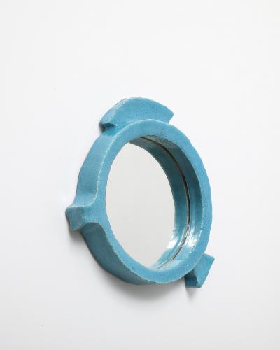 Glazed Ceramic Mirror France c 2000