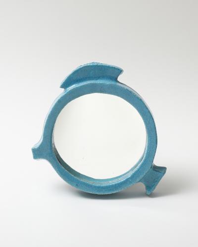 Glazed Ceramic Mirror France c 2000