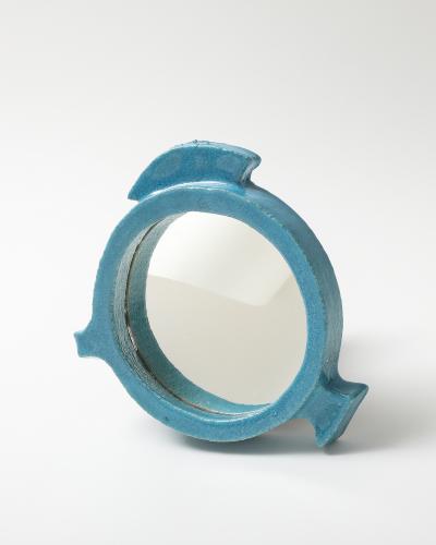 Glazed Ceramic Mirror France c 2000