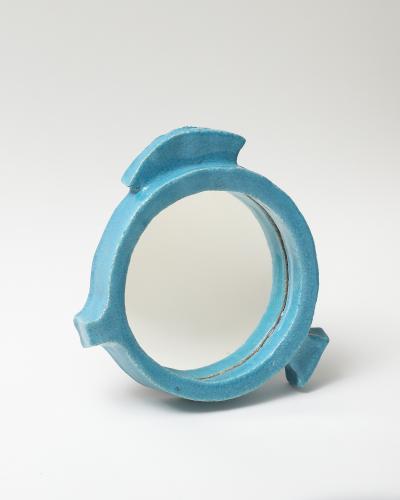 Glazed Ceramic Mirror France c 2000