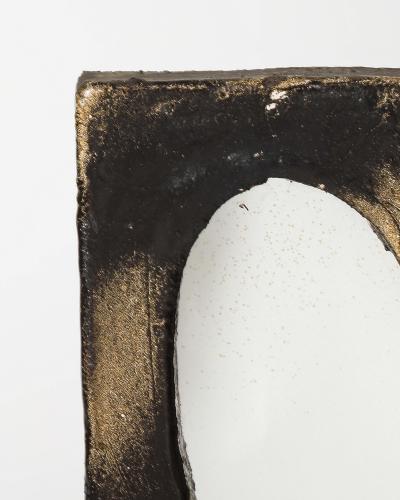 Glazed Ceramic Mirror Vallauris France c 1960