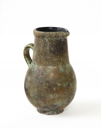 Glazed Ceramic Pitcher England c 1960