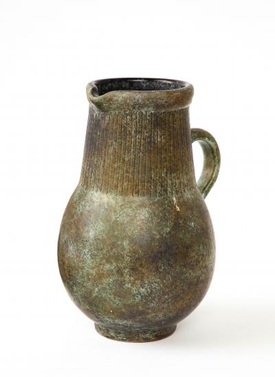 Glazed Ceramic Pitcher England c 1960