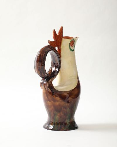 Glazed Ceramic Pitcher France 1951