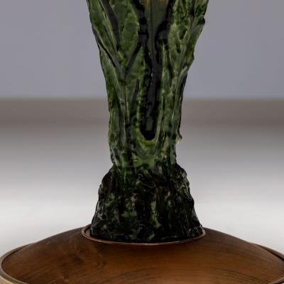 Glazed Ceramic Side Table Italy 1960s