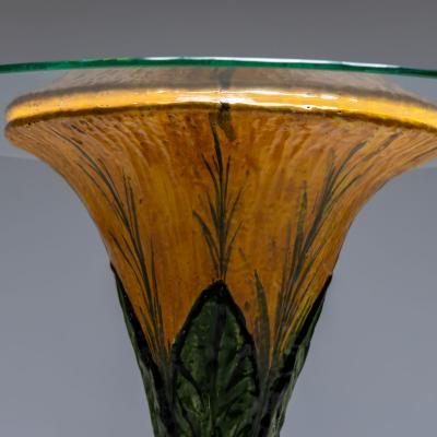 Glazed Ceramic Side Table Italy 1960s