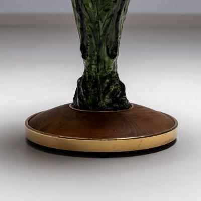 Glazed Ceramic Side Table Italy 1960s