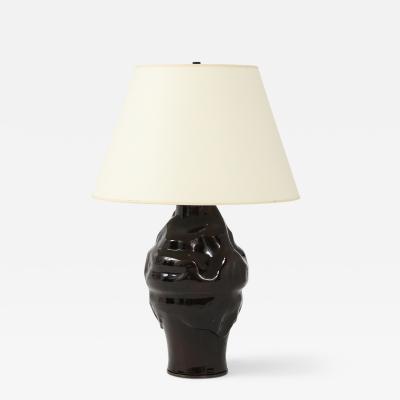 Glazed Ceramic Table Lamp France 20th C