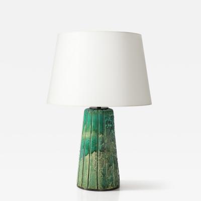 Glazed Ceramic Table Lamp France c 1960