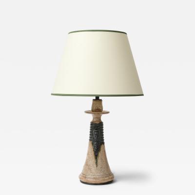 Glazed Ceramic Table Lamp France c 1960