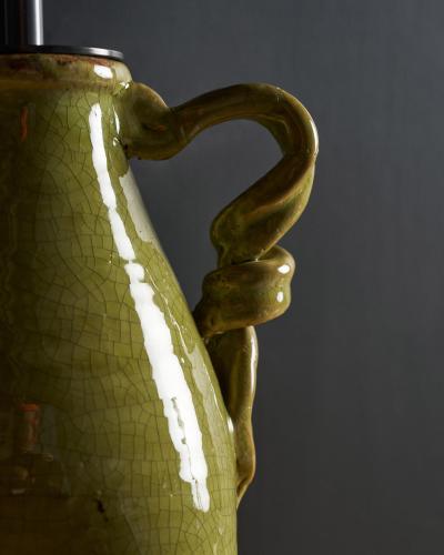 Glazed Ceramic Table Lamp Italy 20th C