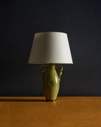 Glazed Ceramic Table Lamp Italy 20th C