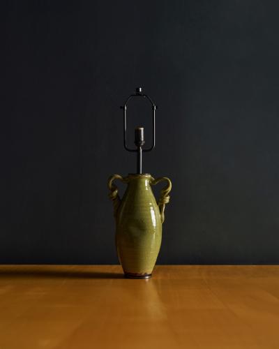 Glazed Ceramic Table Lamp Italy 20th C