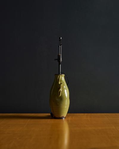 Glazed Ceramic Table Lamp Italy 20th C