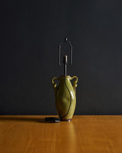 Glazed Ceramic Table Lamp Italy 20th C