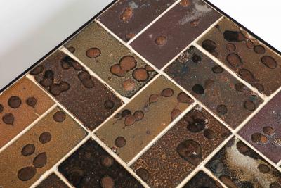 Glazed Ceramic Tile Coffee Table Belgium c 1960