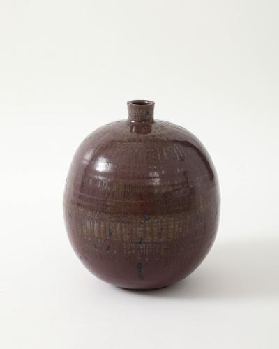 Glazed Ceramic Vase United States c 1960
