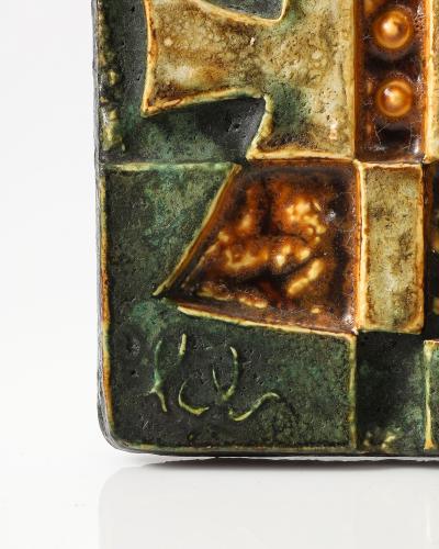 Glazed Ceramic Wall Tile France c 1960