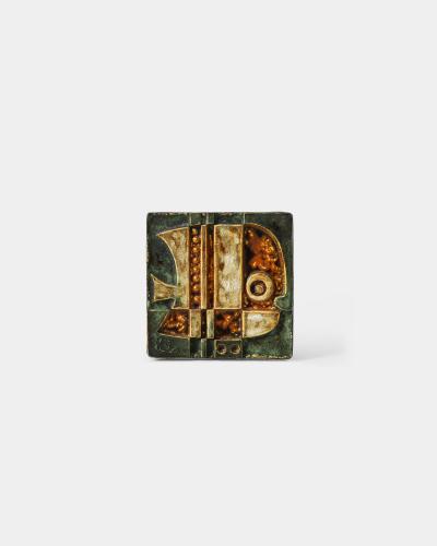 Glazed Ceramic Wall Tile France c 1960