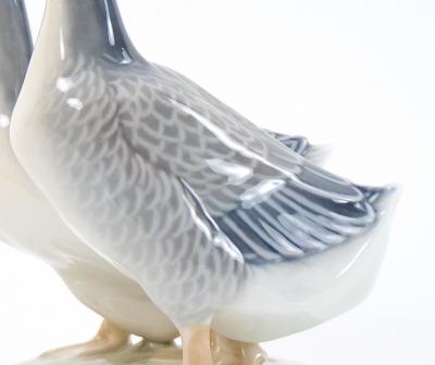 Glazed Porcelain Royal Copenhagen Decorative Pair Duck Decorative Sculpture