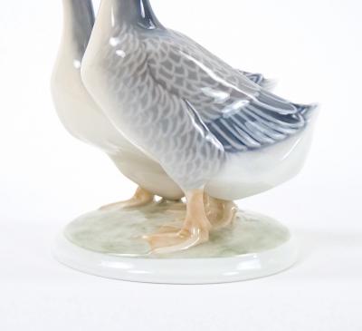 Glazed Porcelain Royal Copenhagen Decorative Pair Duck Decorative Sculpture