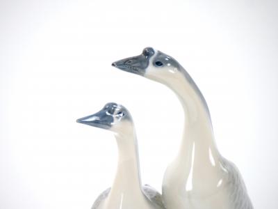 Glazed Porcelain Royal Copenhagen Decorative Pair Duck Decorative Sculpture