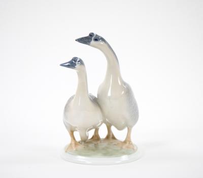 Glazed Porcelain Royal Copenhagen Decorative Pair Duck Decorative Sculpture