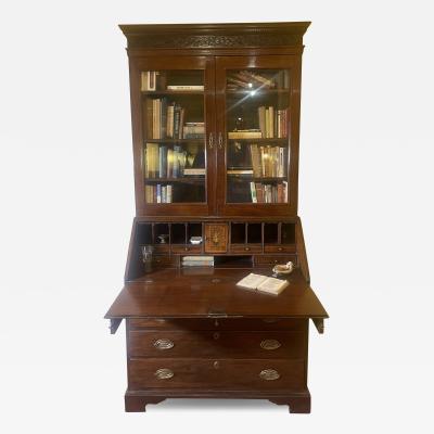 Glazed Secretary From The 18th Century In Mahogany england