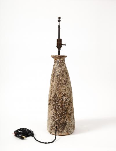 Glazed Stoneware Table Lamp France c 1960
