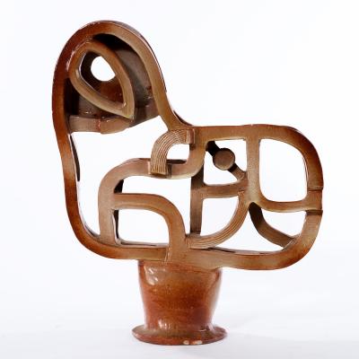 Glazed ceramic form by Marcel Giraud