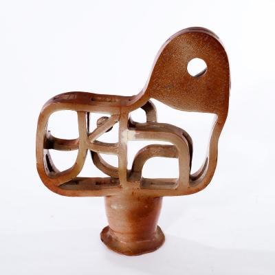 Glazed ceramic form by Marcel Giraud