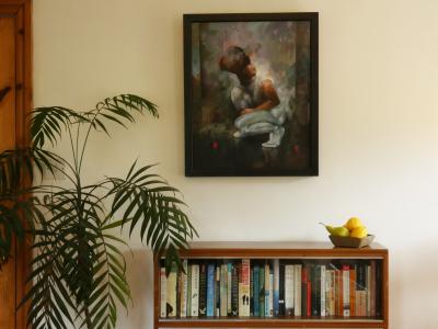 Glenn Ibbitson Figure With Red Cubes