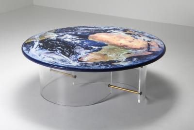 Globe Coffee Table with Plexi Base 1990s