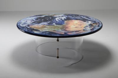 Globe Coffee Table with Plexi Base 1990s