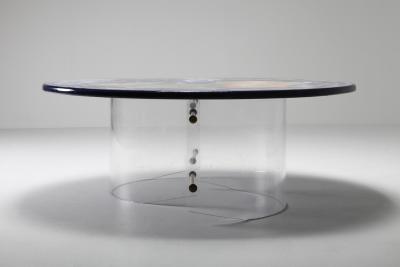 Globe Coffee Table with Plexi Base 1990s
