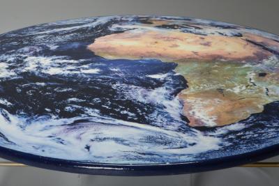 Globe Coffee Table with Plexi Base 1990s