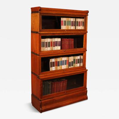 Globe Wernicke Bookcase In Oak Of 4 Elements With A Advanced Lower Part