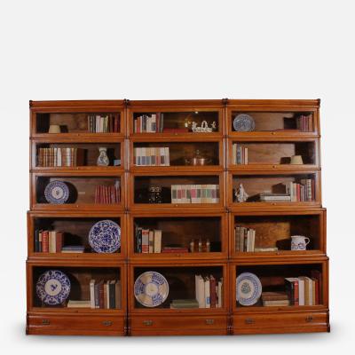 Globe Wernicke Waterfall Bookcase In Light Oak 19th Century