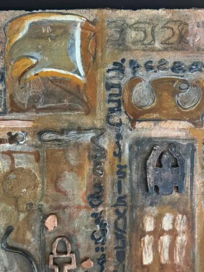 Gloria Lomas Gloria Lomas Cuban American Artist Mixed Media Plaque Wall Sculptures Set of 3