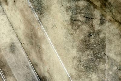 Goatskin Cantilevered Stainless Steel and Glass Coffee Table 1970