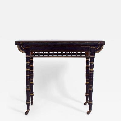 Godwin style ebonised table 19th c 