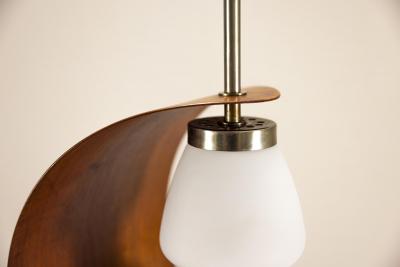 Goffredo Reggiani Floor Lamp in Teak and Marble in the style of Goffredo Reggiani Italy 1970s