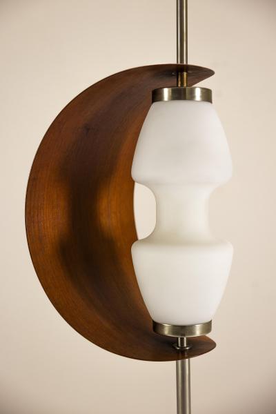 Goffredo Reggiani Floor Lamp in Teak and Marble in the style of Goffredo Reggiani Italy 1970s