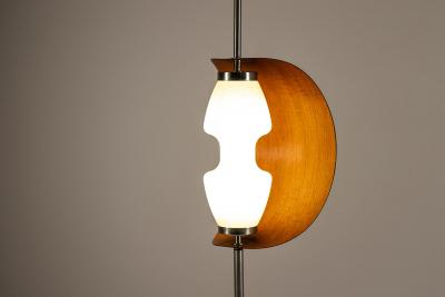 Goffredo Reggiani Floor Lamp in Teak and Marble in the style of Goffredo Reggiani Italy 1970s