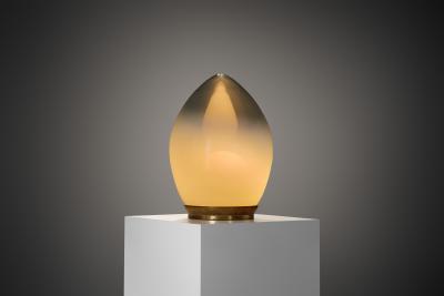 Goffredo Reggiani Goffredo Reggiani Glass Egg Table Lamp for Reggiani Illuminazione Italy 1960s
