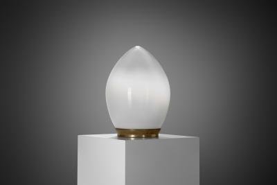 Goffredo Reggiani Goffredo Reggiani Glass Egg Table Lamp for Reggiani Illuminazione Italy 1960s